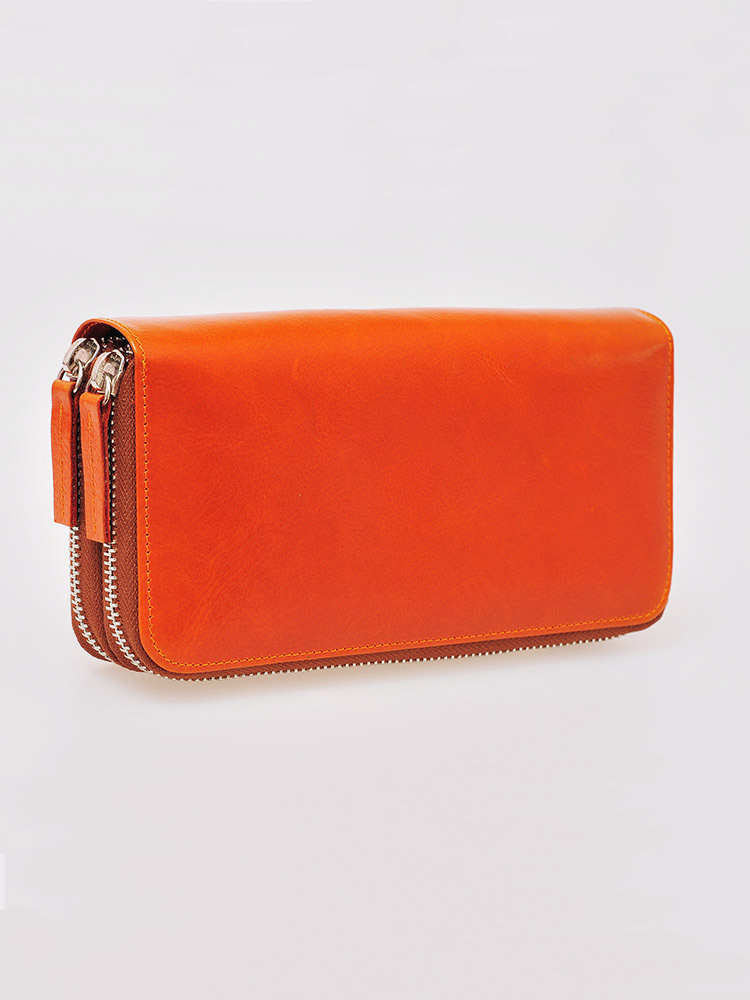 Orange Leather Wallet